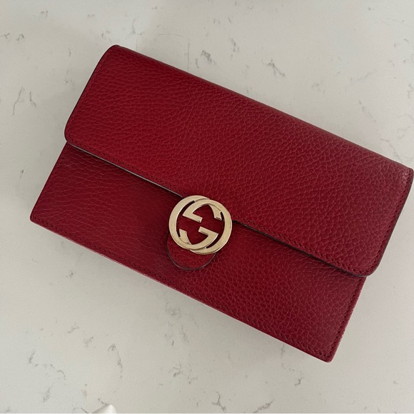 ❤️ Red Gucci Wallet-On-Chain ❤️ - Picture 2 of 10